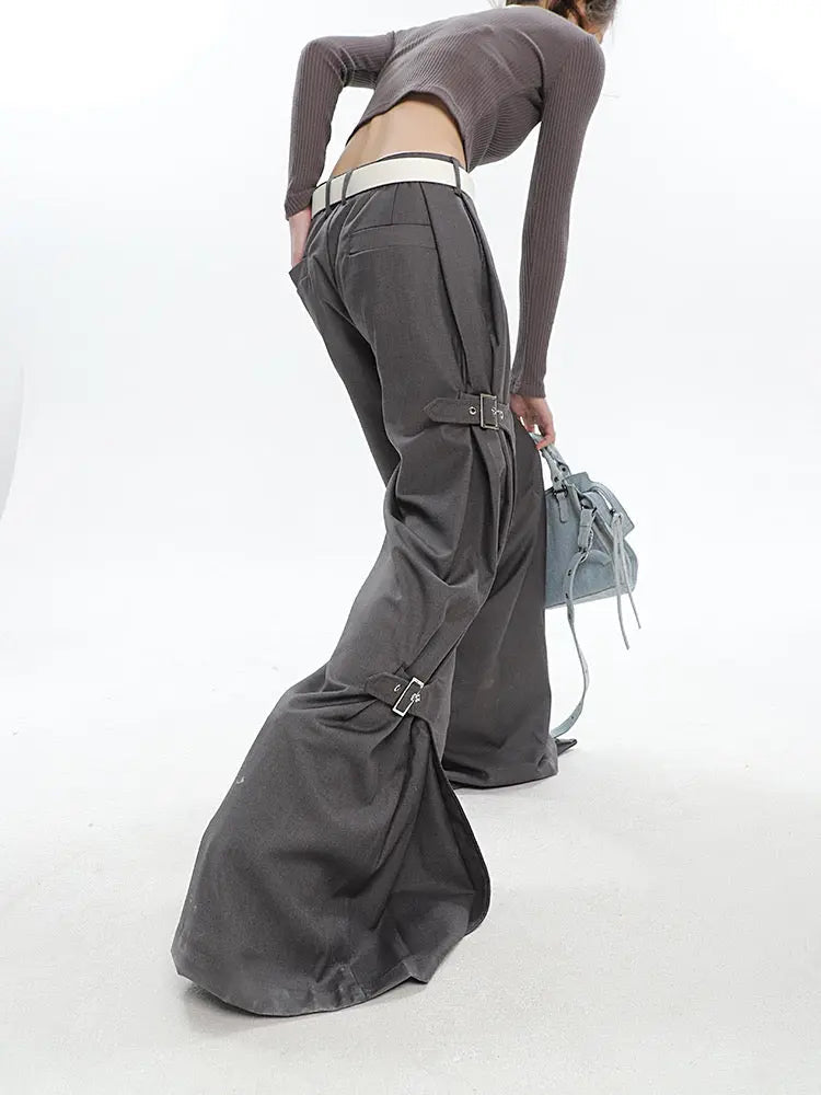 'Ride with It' Darkwear Oversized Wide-leg Pants