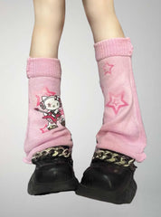 'Rock Kitten' Kawaii Goth Leg Warmers