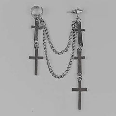 'Sacrifice' Cross Pendants Goth Earring