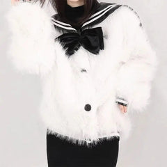 'Sailor Moon' Sailor Collar Kawaii Fluffy Coat