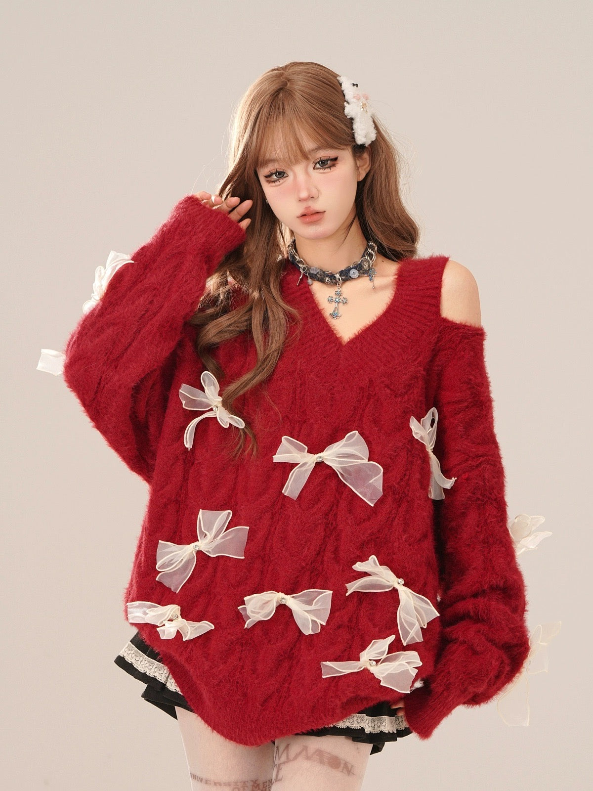 'Salted Cake' Kawaii Ribbon Sweater