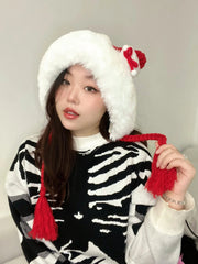 'Snow Bear' Kawaii Holiday Tassel Hat