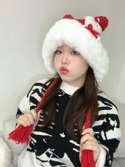 'Snow Bear' Kawaii Holiday Tassel Hat