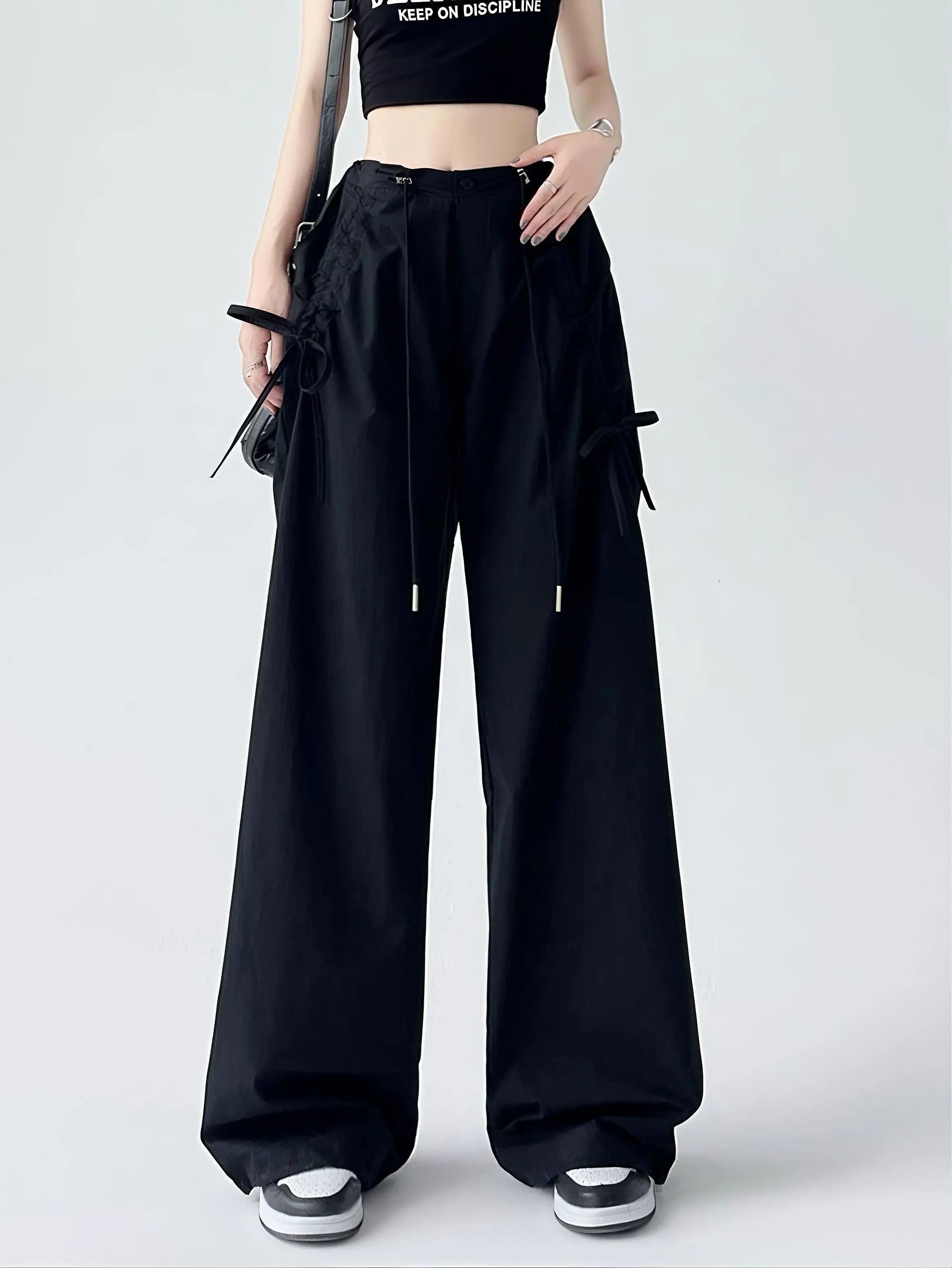 'Sea Salt' Streetstyle Oversized Soft Macaroon Bloke core Ribbon Pants