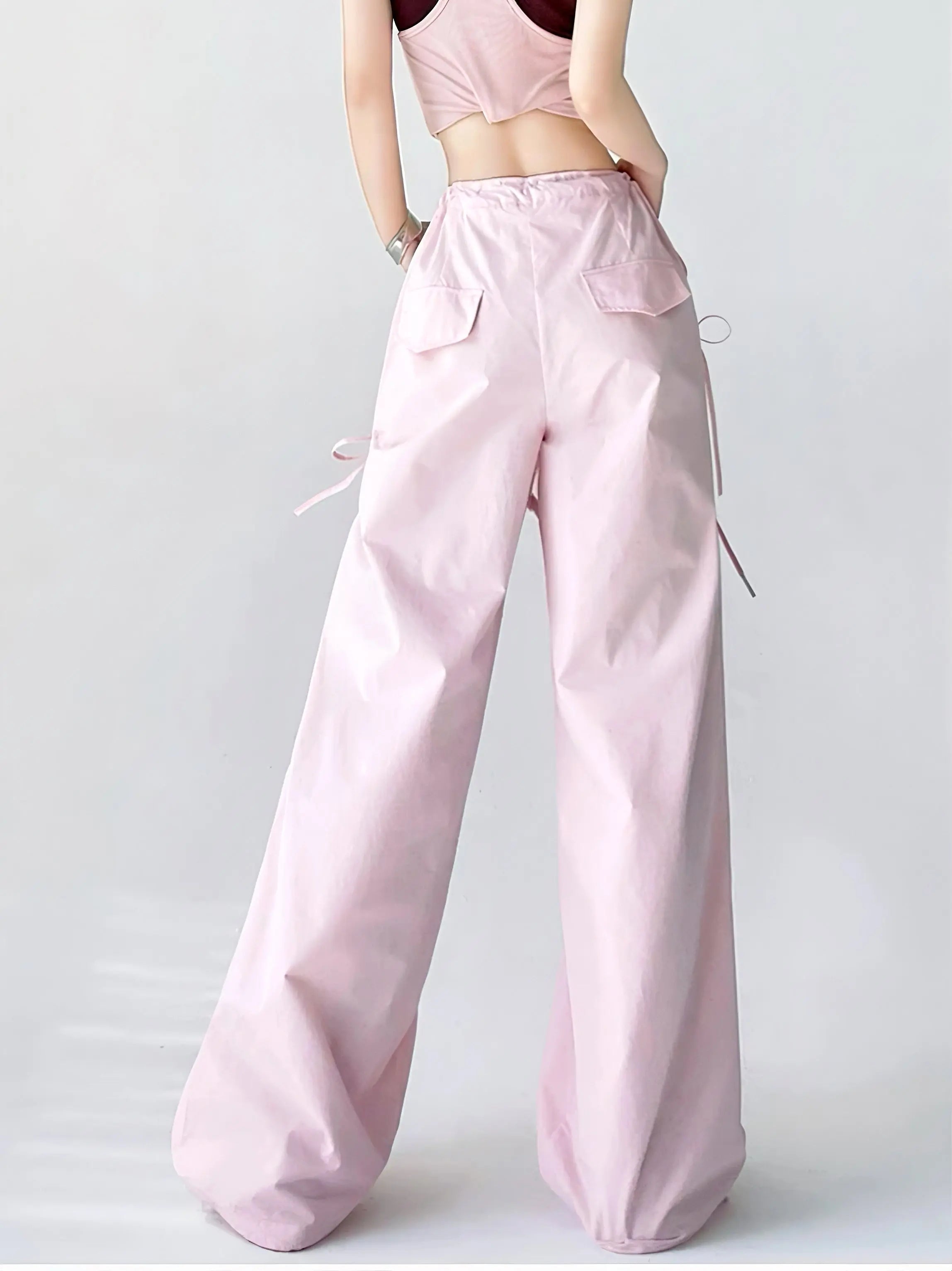 'Sea Salt' Streetstyle Oversized Soft Macaroon Bloke core Ribbon Pants