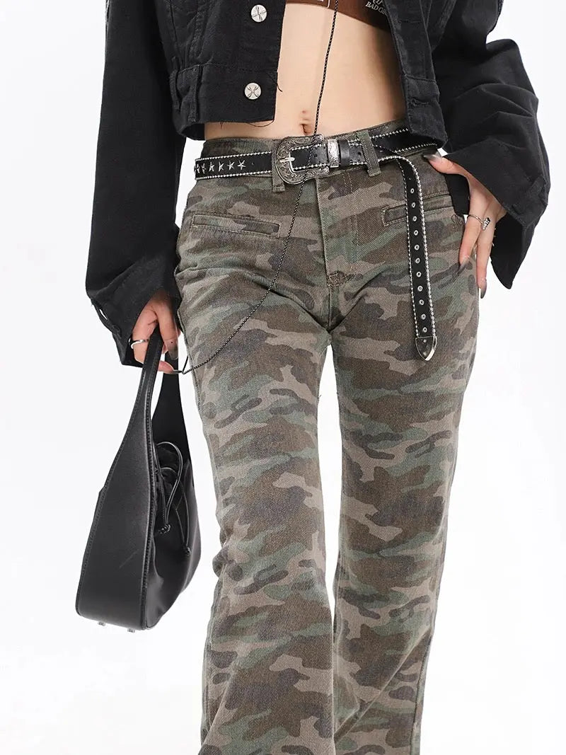 'Set The Tone' Streetstyle Graffiti Camouflage Bell Bottoms Pants