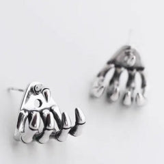 'Sharp Claws' Dark Skeleton Hands Earrings