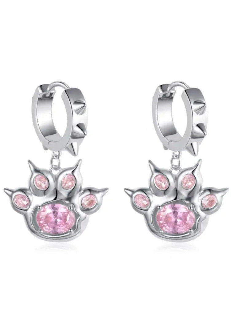 'Crystal Dream' Kawaii Paws Hook Earrings