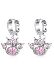 'Crystal Dream' Kawaii Paws Hook Earrings