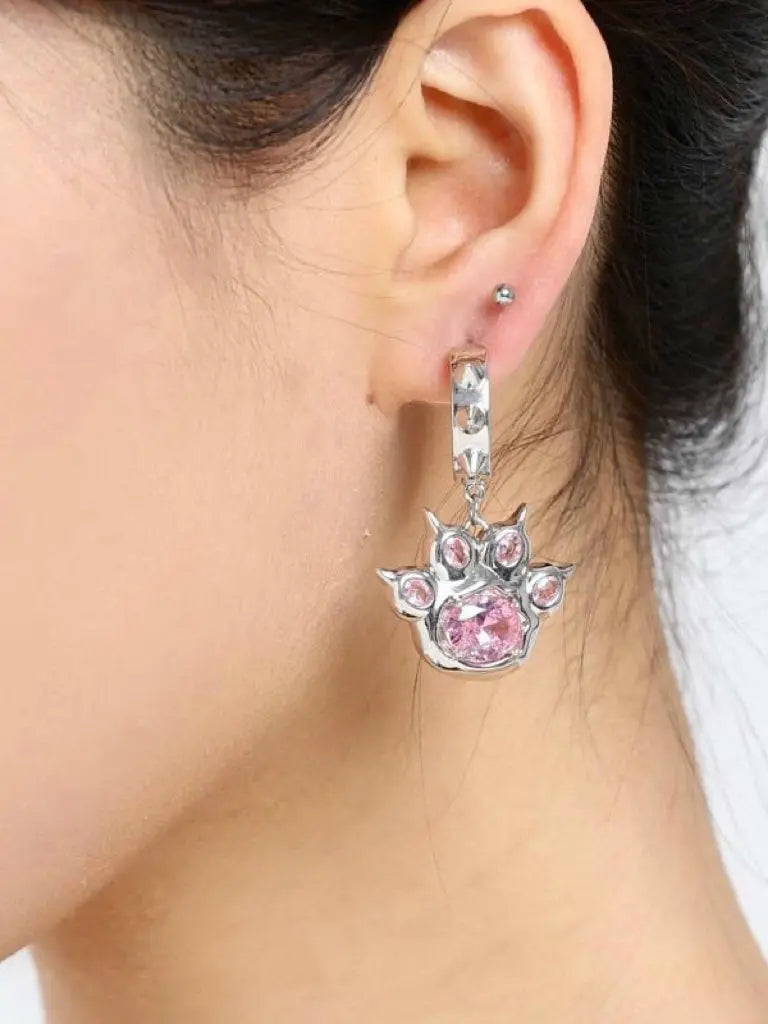 'Crystal Dream' Kawaii Paws Hook Earrings