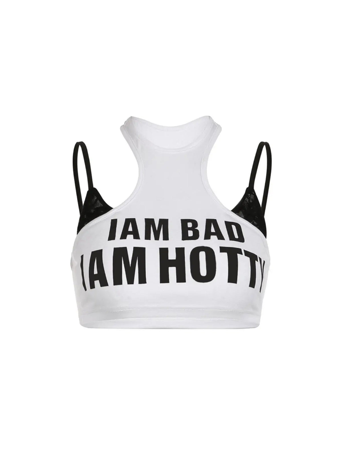 'She's A Baddie' Streetstyle Edgy Halter Neck Crop Top