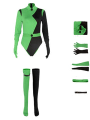 'Shego Kim' Green & Black Costume Set