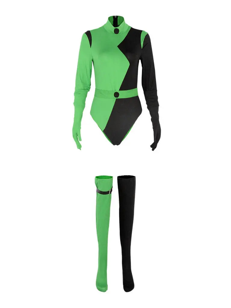 'Shego Kim' Green & Black Costume Set