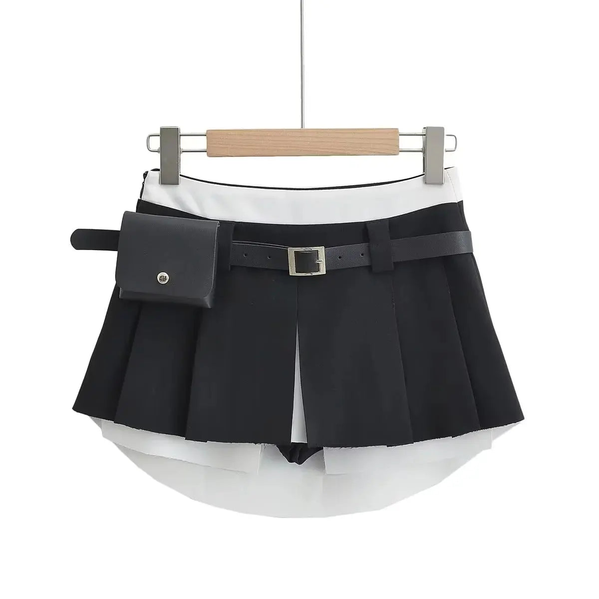 'Shisa' Techwear Ripped Belt Pockets Skort