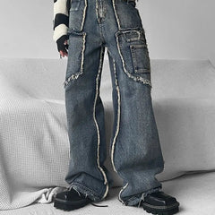 'Shield' loose straight-leg cargo jeans