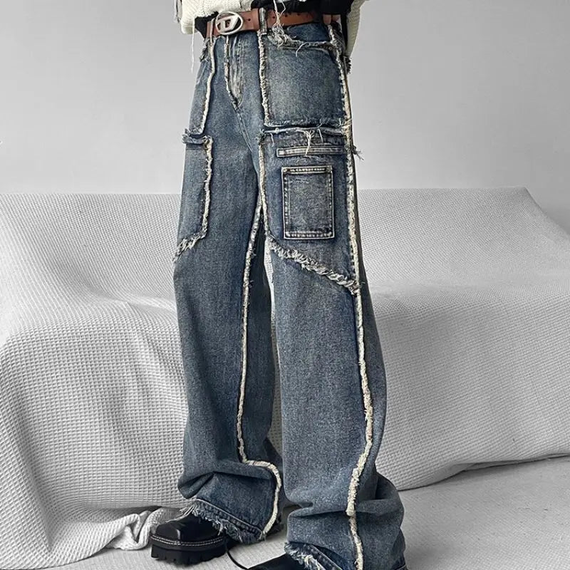 'Shield' loose straight-leg cargo jeans