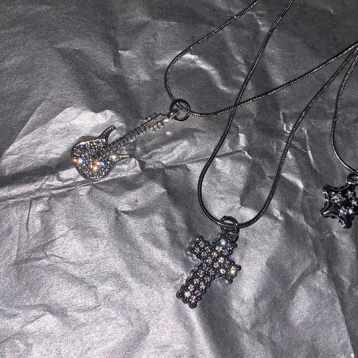 'Shiny Star' Y2k Rhinestone Necklaces Set