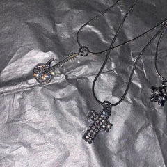 'Shiny Star' Y2k Rhinestone Necklaces Set