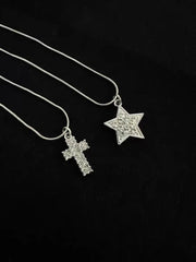 'Shiny Star' Y2k Rhinestone Necklaces Set