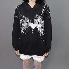 'Sick Doll' Harajuku Rabbit Ears Hoodie Top