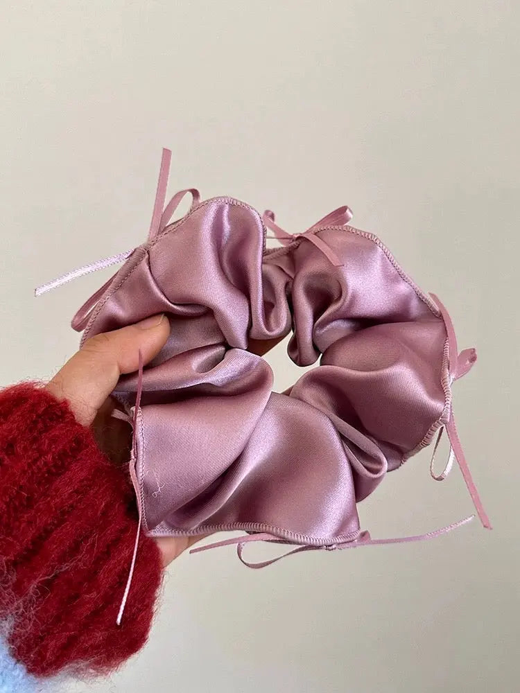 'Silky Smooth' Ribbon Core Ballet core Scrunchies