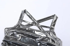 'Silver River' Future Metallic Buckle Tank Top