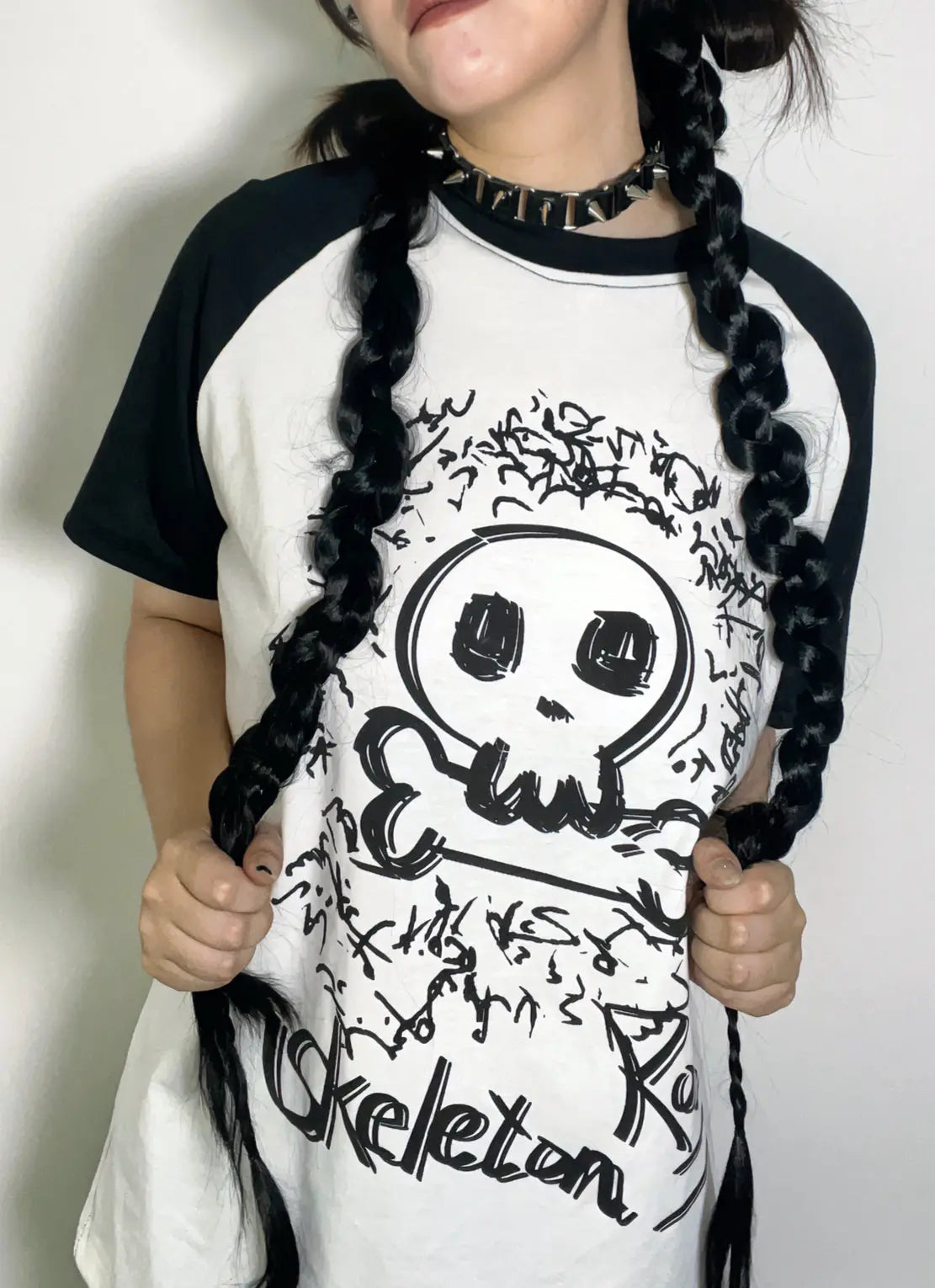 'Skeleton Rose' Harajuku Oversized Unisex Graphic T-Shirts