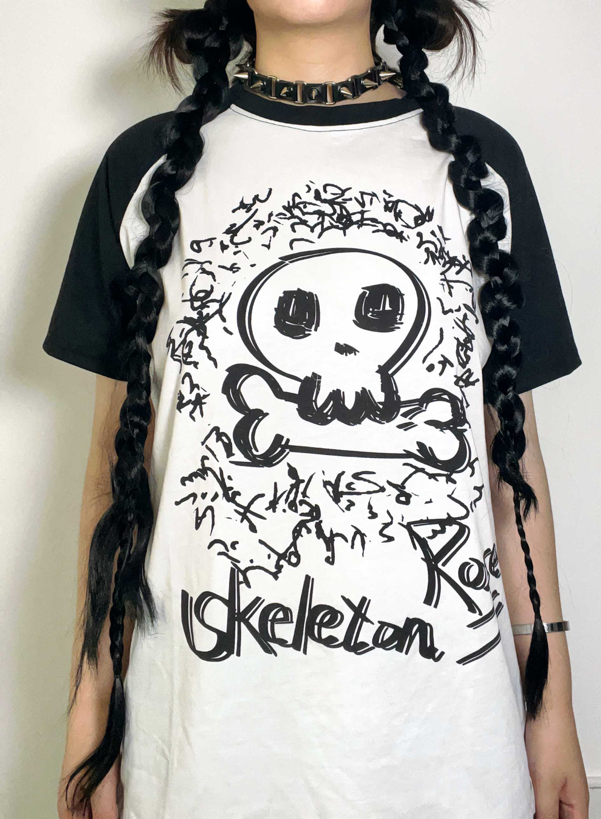 'Skeleton Rose' Harajuku Oversized Unisex Graphic T-Shirts