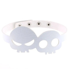 'Skull Babe' Pastel Kawaii Goth Pu Leather Choker