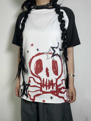 'Skull Joy' Harajuku Oversized Unisex Graphic T-Shirts