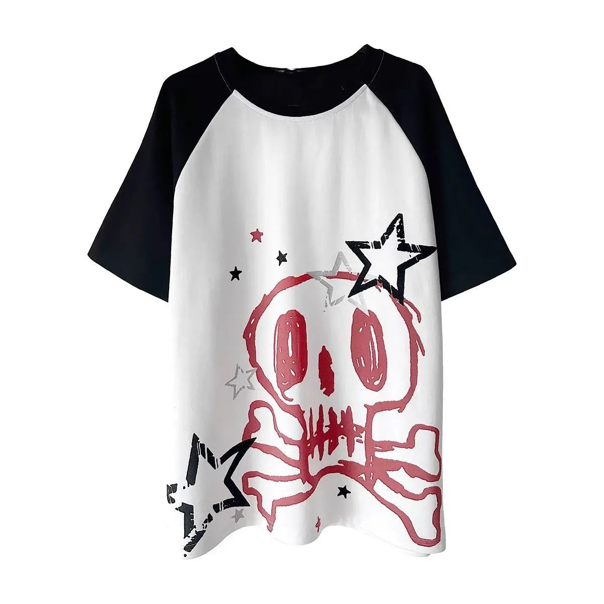 'Skull Joy' Harajuku Oversized Unisex Graphic T-Shirts