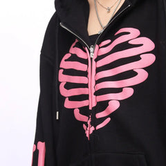 'Skull Sweetie' Kawaii Goth Skeleton Hoodie Jacket