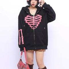 'Skull Sweetie' Kawaii Goth Skeleton Hoodie Jacket