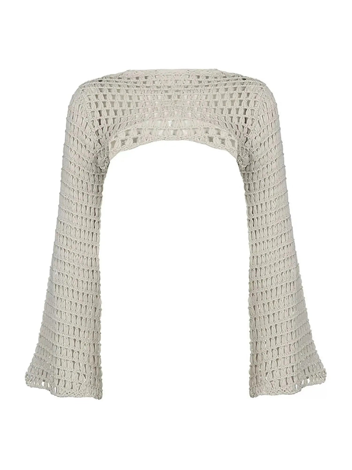 'Snooze' Fishnet Cutout Ripped Knitted Blouse