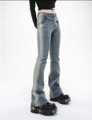 'Soft Cloud' Y2k Distressed Denim Pants