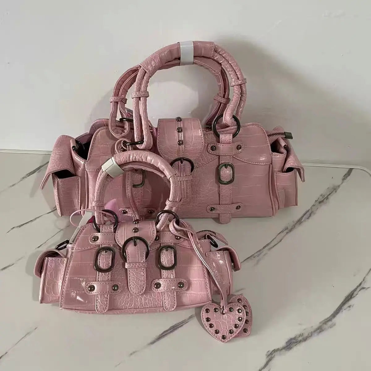 'Soft Lips' Y2k Pink Vintage Crossbody Bags