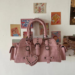 'Soft Lips' Y2k Pink Vintage Crossbody Bags