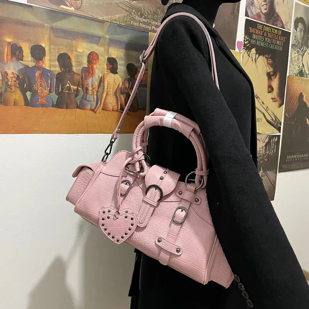 'Soft Lips' Y2k Pink Vintage Crossbody Bags