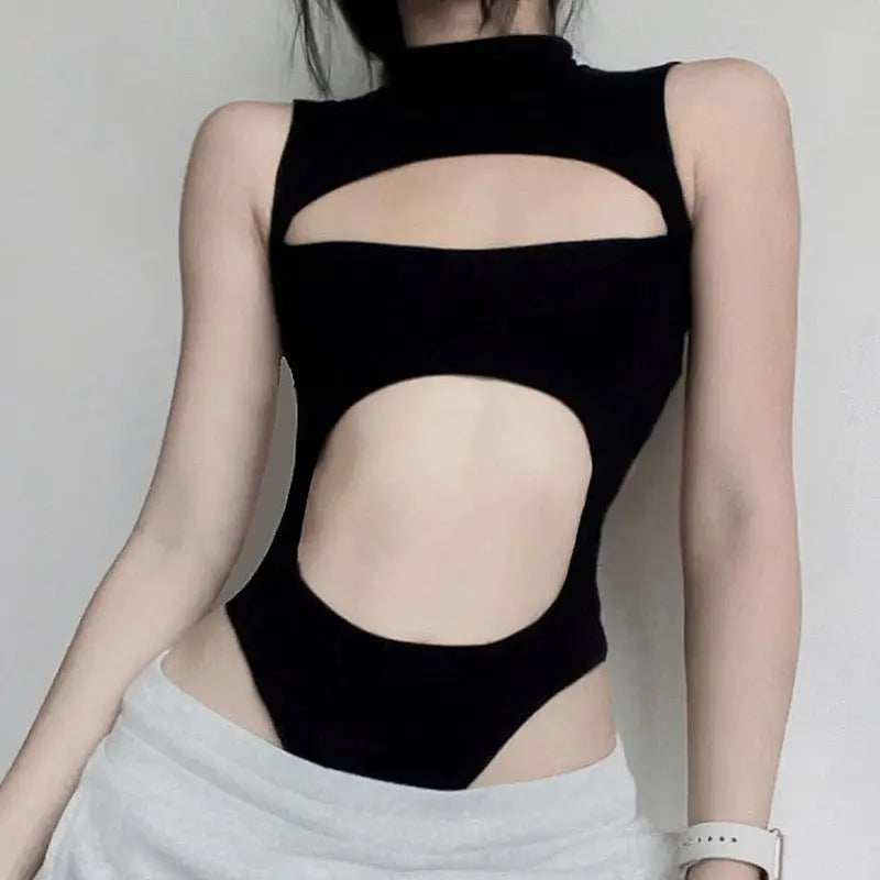 'Sonic' Sexy Tech-wear Cutout Top