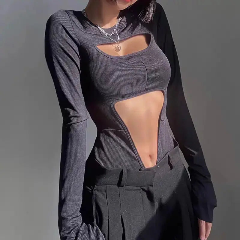 'Sonic' Sexy Tech-wear Cutout Top