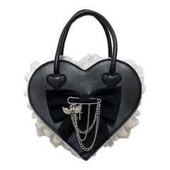 'Souffle' Kawaii Heart Shape Bowtie Hand Bag