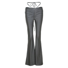 'Space Ballet'  Y2k Low Waisted Drawstring Bell Pants