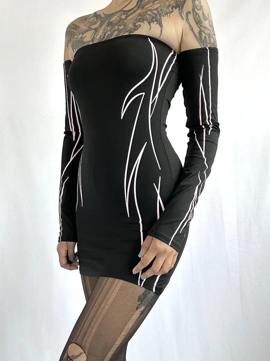 'Speed Up' Future Totem Body Fitting Dress