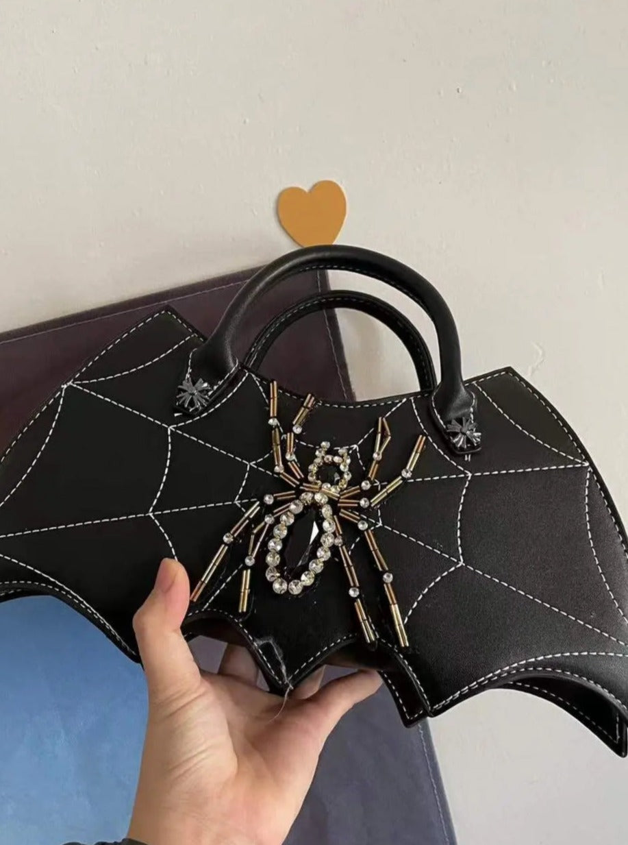 'Spider Glam' Alt Dark Spider Shape Hand Bags