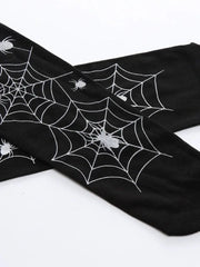 'Spider Nest' Spider Web Dark Leg Tights