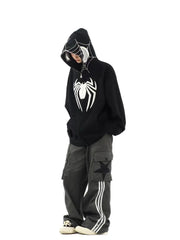 'Spider Squad' Zipped Oversized Hoodie