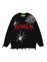 'Spooky Night' Spider Oversized Sweater