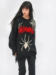 'Spooky Night' Spider Oversized Sweater