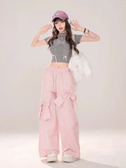 'Spring Date' Coquette Oversized Cargo Pants