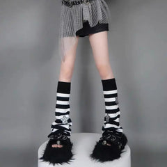 'Stardust' Striped Sequins Leg Warmer